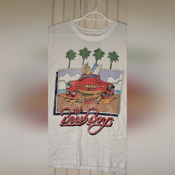 THE BEACH BOYS Ladies LRG T-Shirt Surf Retro Vintage-Style Palm Beach Cotton - Picture 2 of 5